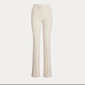 LAUREN RALPH LAUREN Double Faced Sailor Trouser cream dress pants size 10 NWT